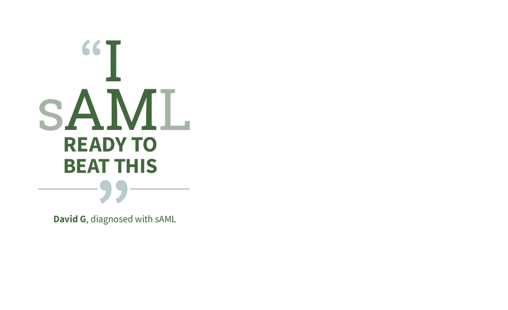 Diagnosed secondary AML patient who is ready to beat their disease